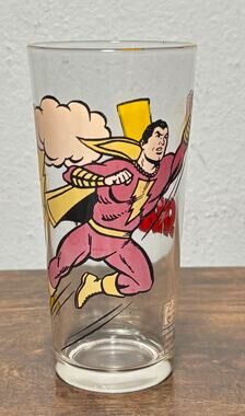 Vintage 1978 Shazam DC Comics Pepsi Collector Series Glass 6.5”